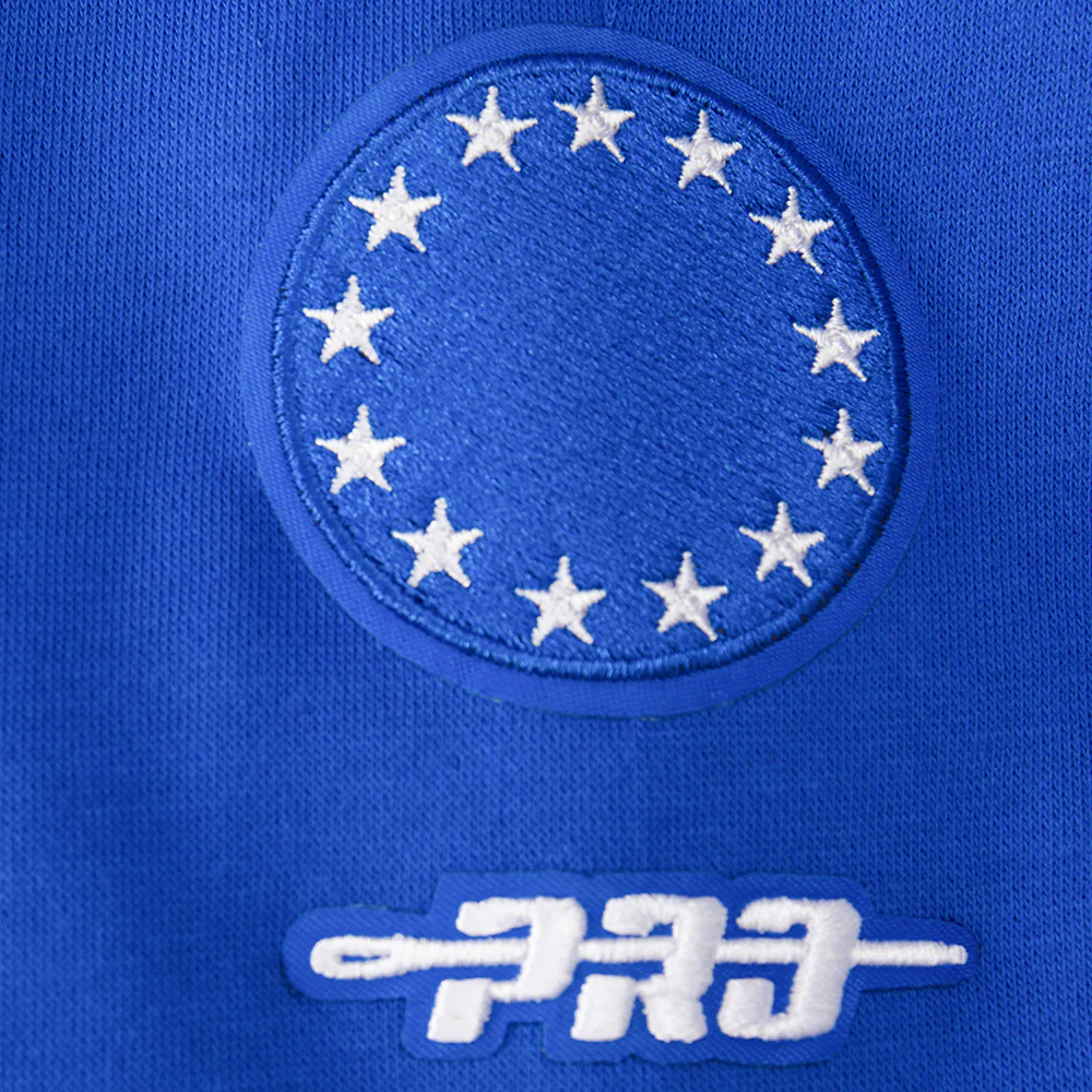 NBA PHILADELPHIA 76ERS RETRO CLASSIC BIG GIRLS  RIB FLEECE PULLOVER HOODIE (ROYAL BLUE/RED) - Image 6