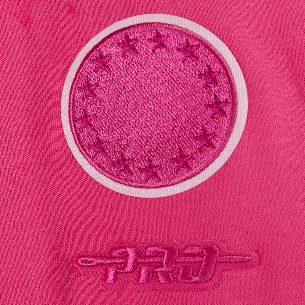 NBA PHILADELPHIA 76ERS TRIPLE PINK BIG GIRLS FLEECE CREWNECK (BEETROOT PURPLE) - Image 5
