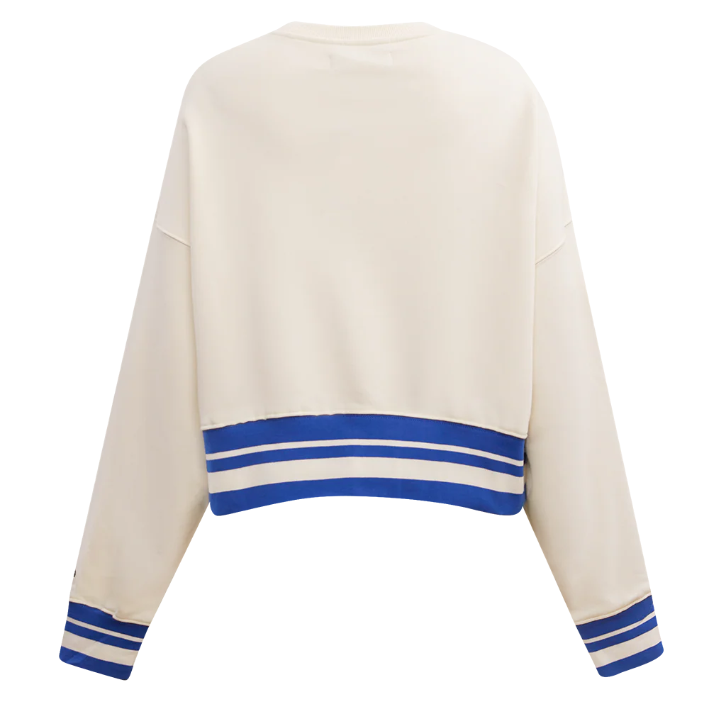 NBA PHILADELPHIA 76ERS RETRO CLASSIC WOMEN'S CREWNECK (EGGSHELL/ROYAL BLUE) - Image 6
