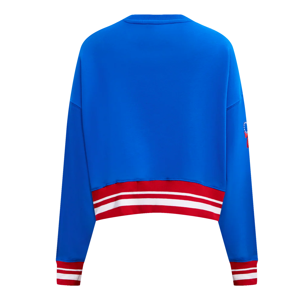 NBA PHILADELPHIA 76ERS RETRO CLASSIC WOMEN'S CREWNECK (ROYAL BLUE/RED) - Image 6