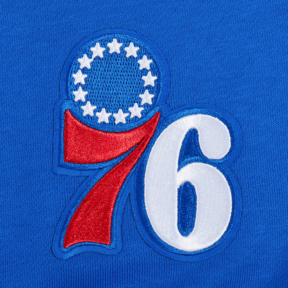 NBA PHILADELPHIA 76ERS WINGSPAN WOMEN'S FLEECE CREWNECK (ROYAL BLUE) - Image 7