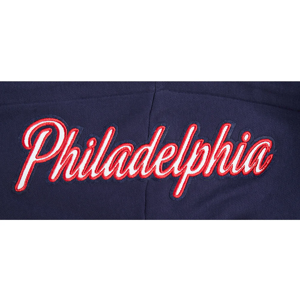 NBA PHILADELPHIA 76ERS CITY EDITION 25-26 WOMEN'S RIB FLC CROPPED PO HOODIE (MIDNIGHT NAVY/RED/MIDNIGHT NAVY) - Image 5