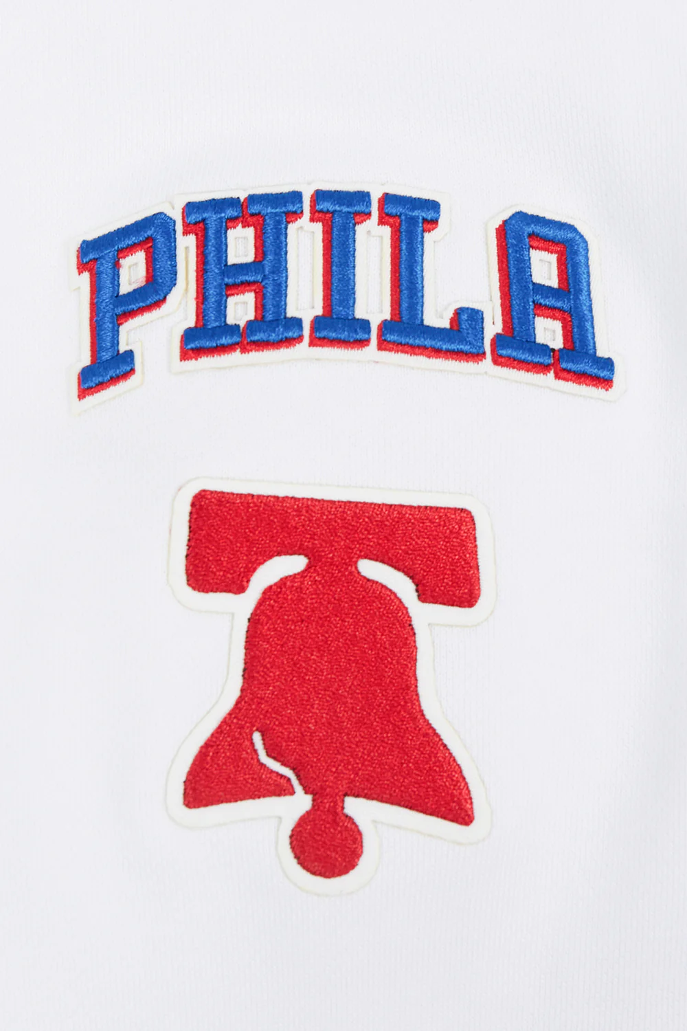 NBA PHILADELPHIA 76ERS CLASSIC WOMEN'S CROPPED PULLOVER HOODIE (WHITE) - Image 6