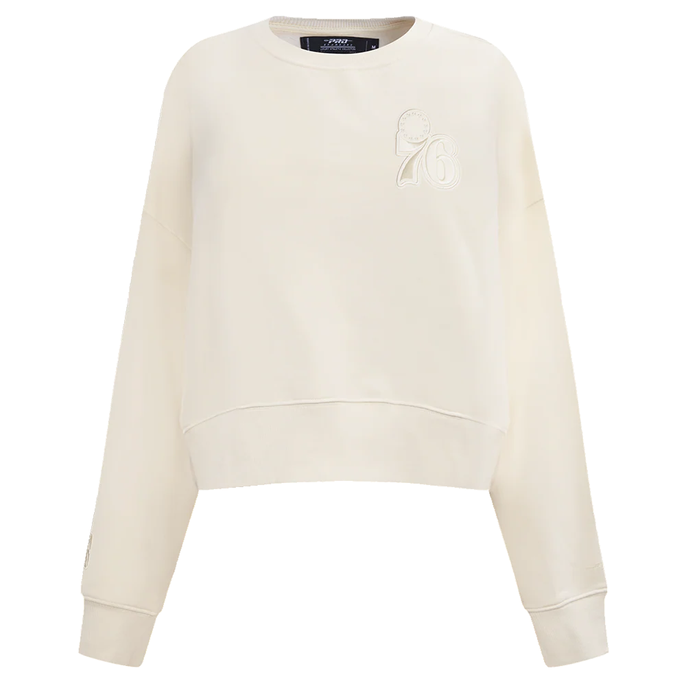 NBA PHILADELPHIA 76ERS NEUTRAL WOMEN'S CREWNECK (EGGSHELL) - Image 3