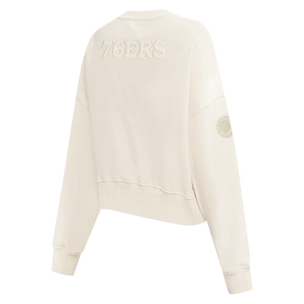 NBA PHILADELPHIA 76ERS NEUTRAL WOMEN'S CREWNECK (EGGSHELL) - Image 6