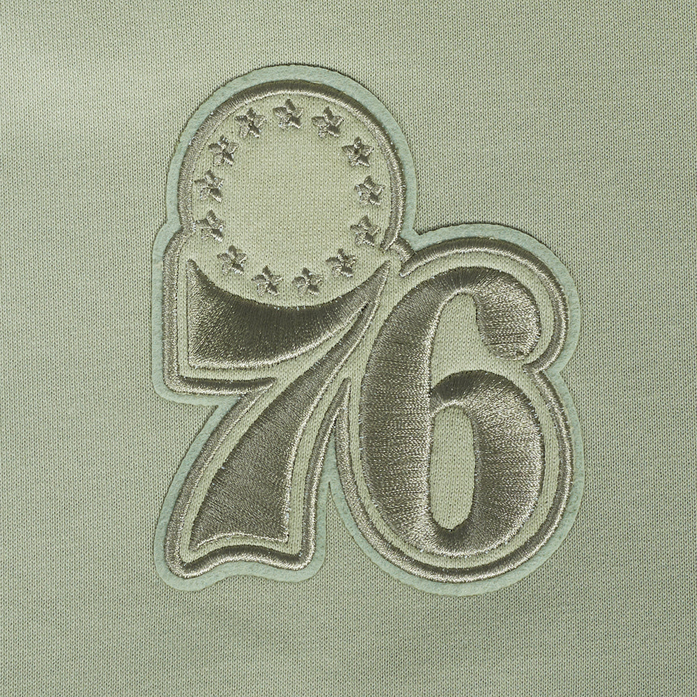 NBA PHILADELPHIA 76ERS NEUTRAL FLEECE CREWNECK (MOSS) - Image 5