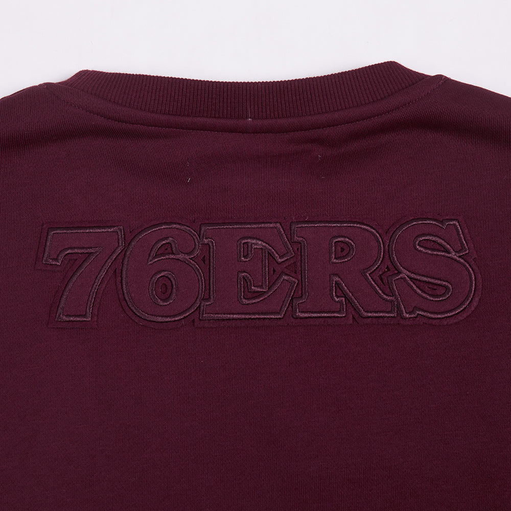 NBA PHILADELPHIA 76ERS NEUTRAL FLEECE CREWNECK (WINE) - Image 5