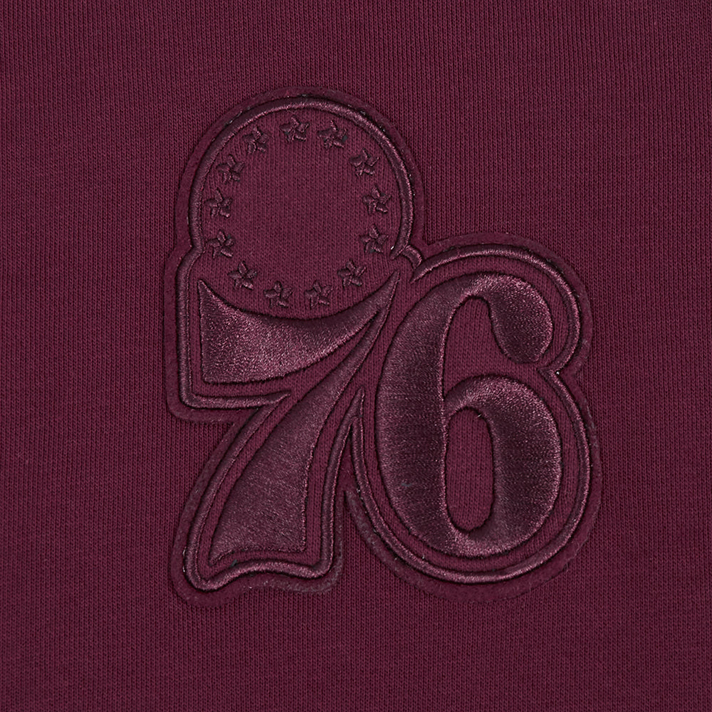 NBA PHILADELPHIA 76ERS NEUTRAL FLEECE CREWNECK (WINE) - Image 7