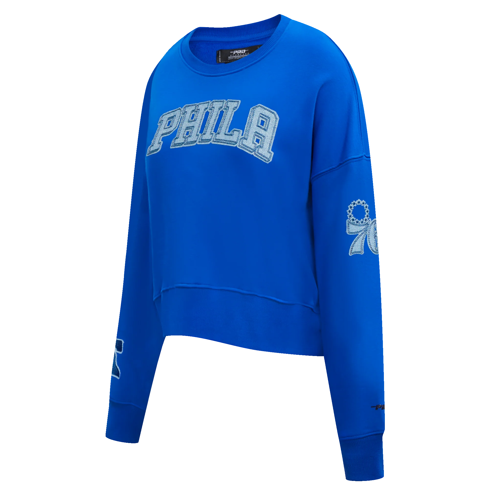 NBA PHILADELPHIA 76ERS VARSITY BLUES WOMEN'S CREWNECK (ROYAL BLUE) - Image 2