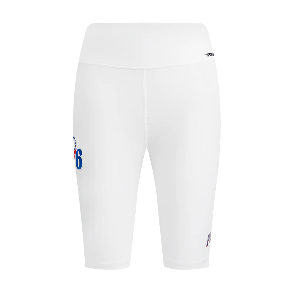 NBA PHILADELPHIA 76ERS CLASSIC HIGH WAIST JERSEY BIKE SHORT (WHITE) - Image 2