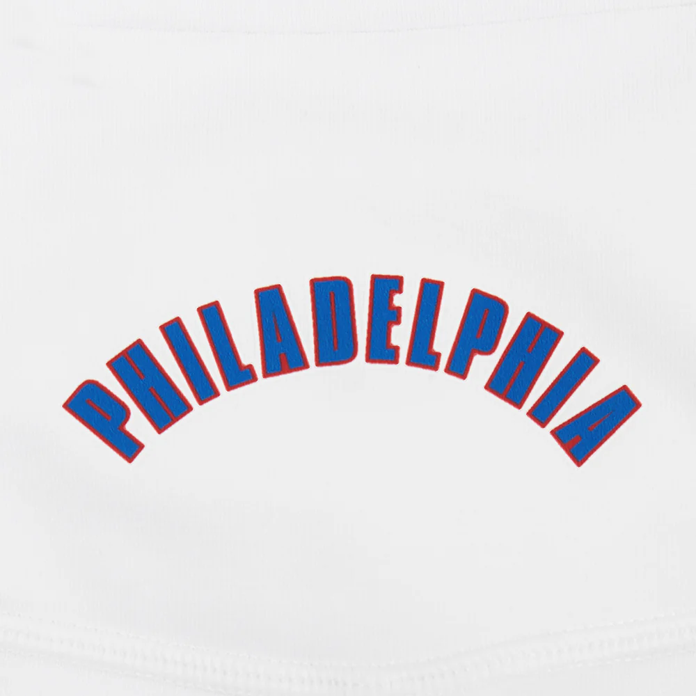 NBA PHILADELPHIA 76ERS CLASSIC HIGH WAIST JERSEY BIKE SHORT (WHITE) - Image 5