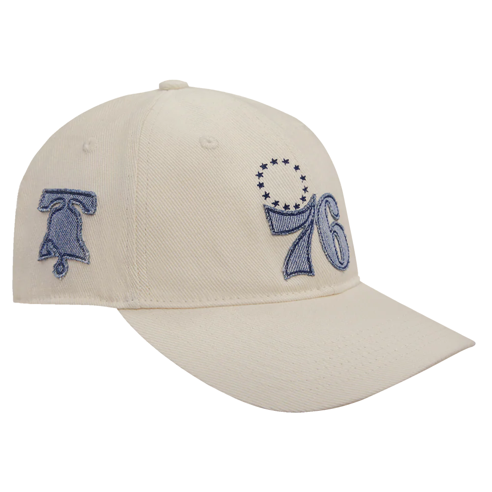 NBA PHILADELPHIA 76ERS VARSITY BLUES WOMEN'S DENIM DAD HAT (LINEN) - Image 2