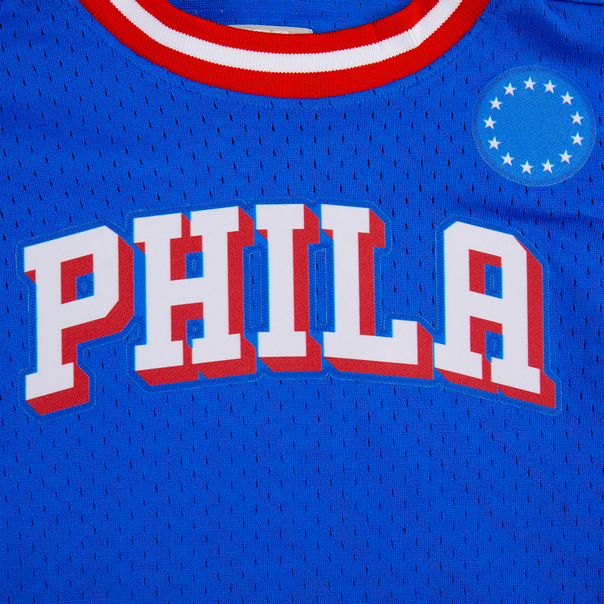 NBA PHILADELPHIA 76ERS CLASSIC LITTLE BOYS SHORT SLEEVE MESH TEE (ROYAL BLUE/RED) - Image 8