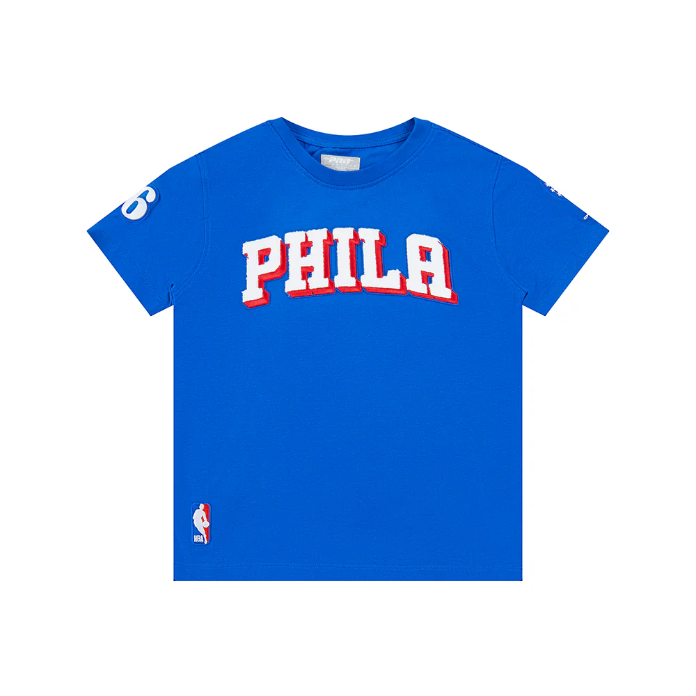 NBA PHILADELPHIA 76ERS CLASSIC LITTLE BOYS SHORT SLEEVE TEE (ROYAL BLUE) - Image 3