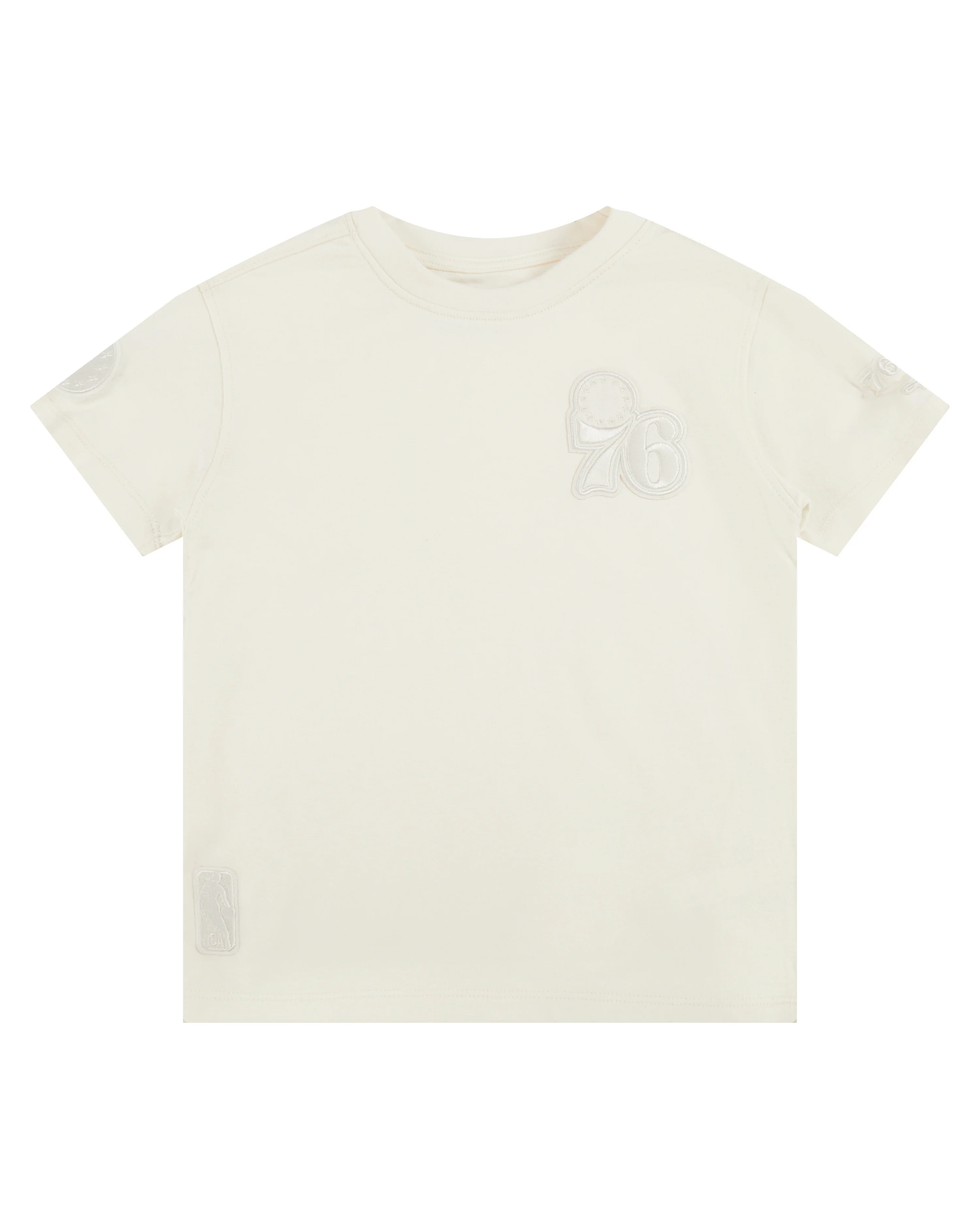 NBA PHILADELPHIA 76ERS NEUTRAL LITTLE BOYS SHORT SLEEVE TEE (EGGSHELL) - Image 3