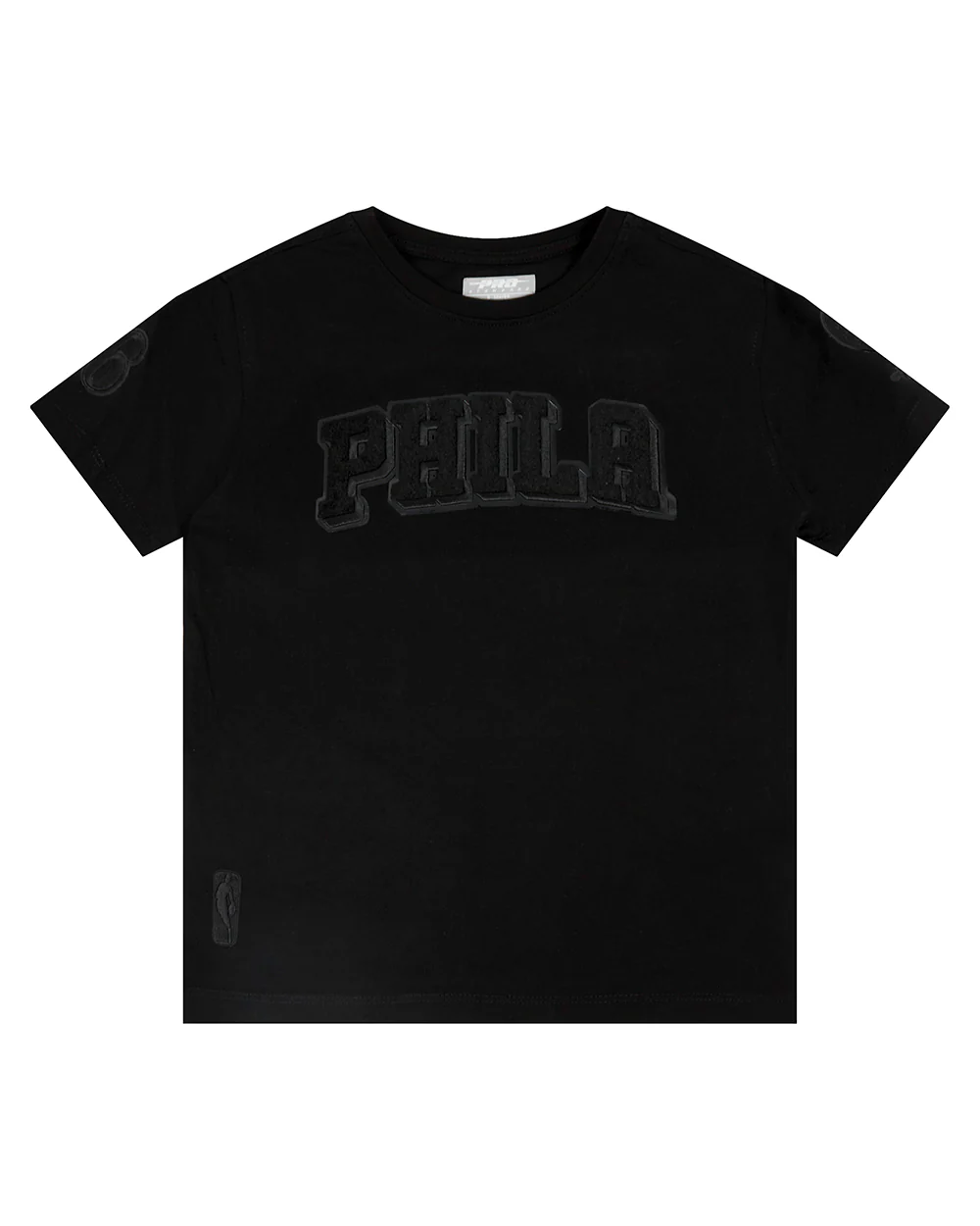 NBA PHILADELPHIA 76ERS TRIPLE BLACK LITTLE BOYS SHORT SLEEVE TEE (BLACK) - Image 3