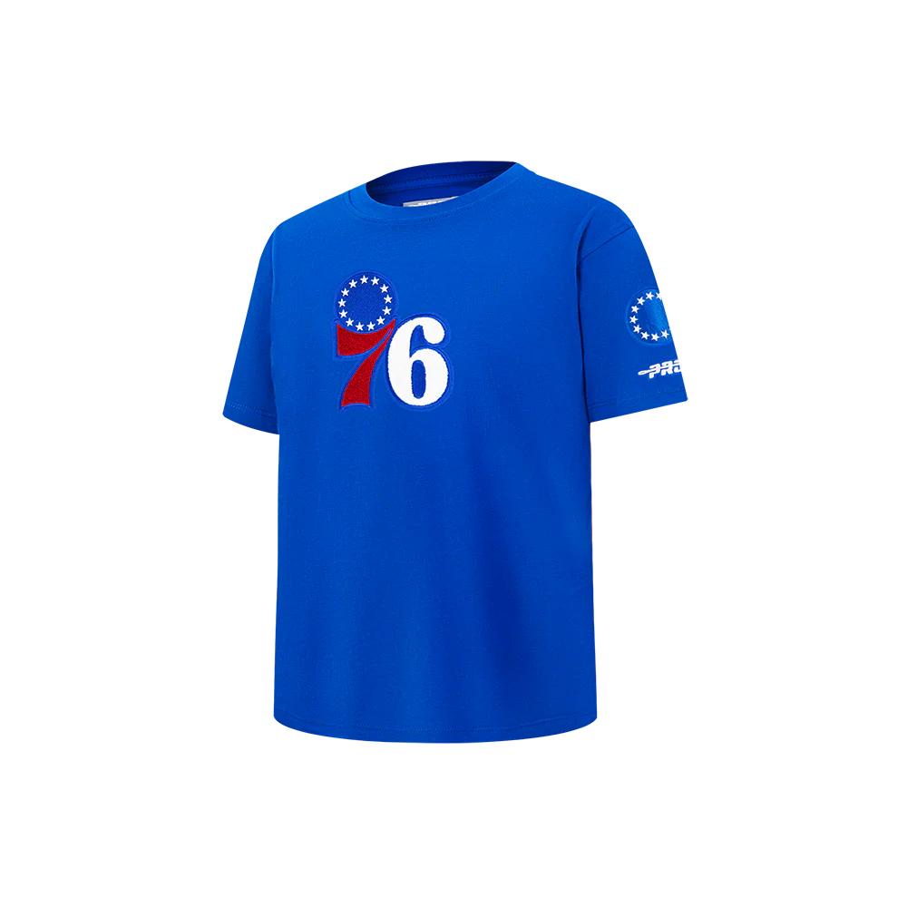 NBA PHILADELPHIA 76ERS RETRO CLASSIC LITTLE BOYS SHORT SLEEVE TEE (ROYAL BLUE) - Image 2