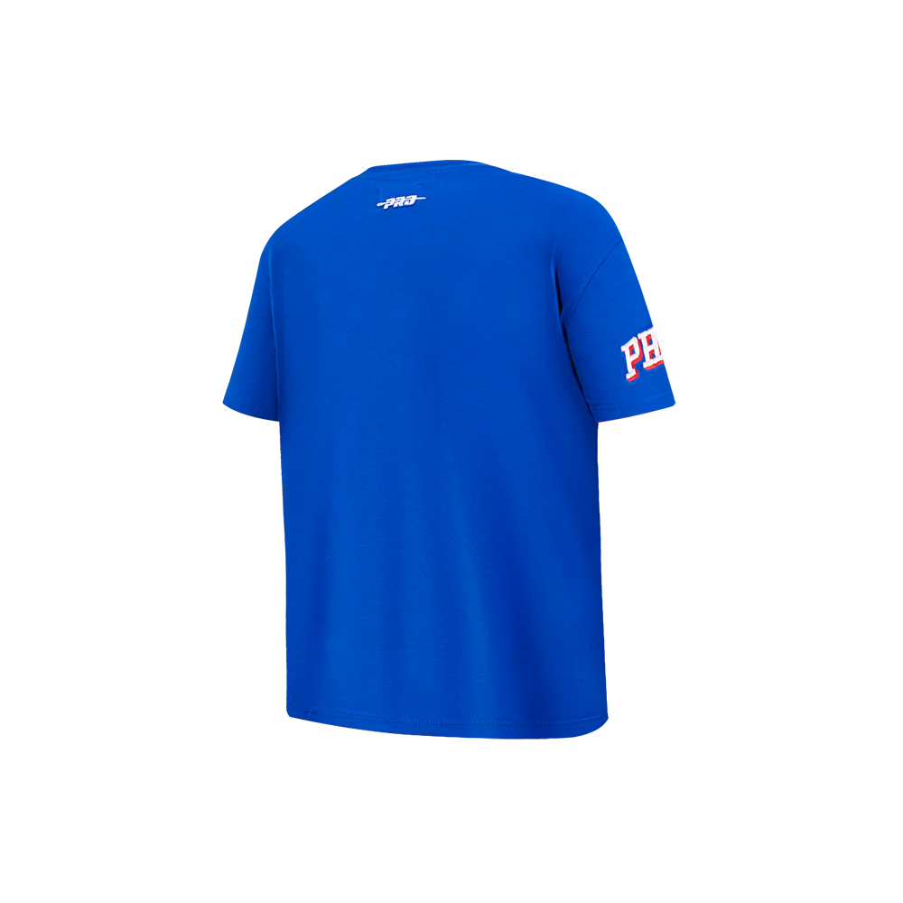 NBA PHILADELPHIA 76ERS RETRO CLASSIC LITTLE BOYS SHORT SLEEVE TEE (ROYAL BLUE) - Image 4