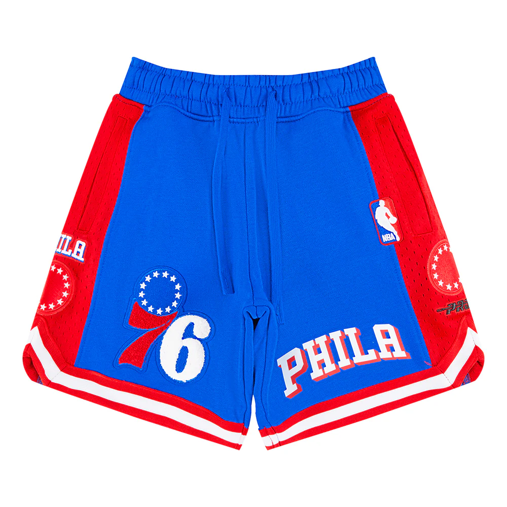NBA PHILADELPHIA 76ERS CLASSIC LITTLE BOYS FLEECE 2.0 SHORT (ROYAL BLUE/RED) - Image 4
