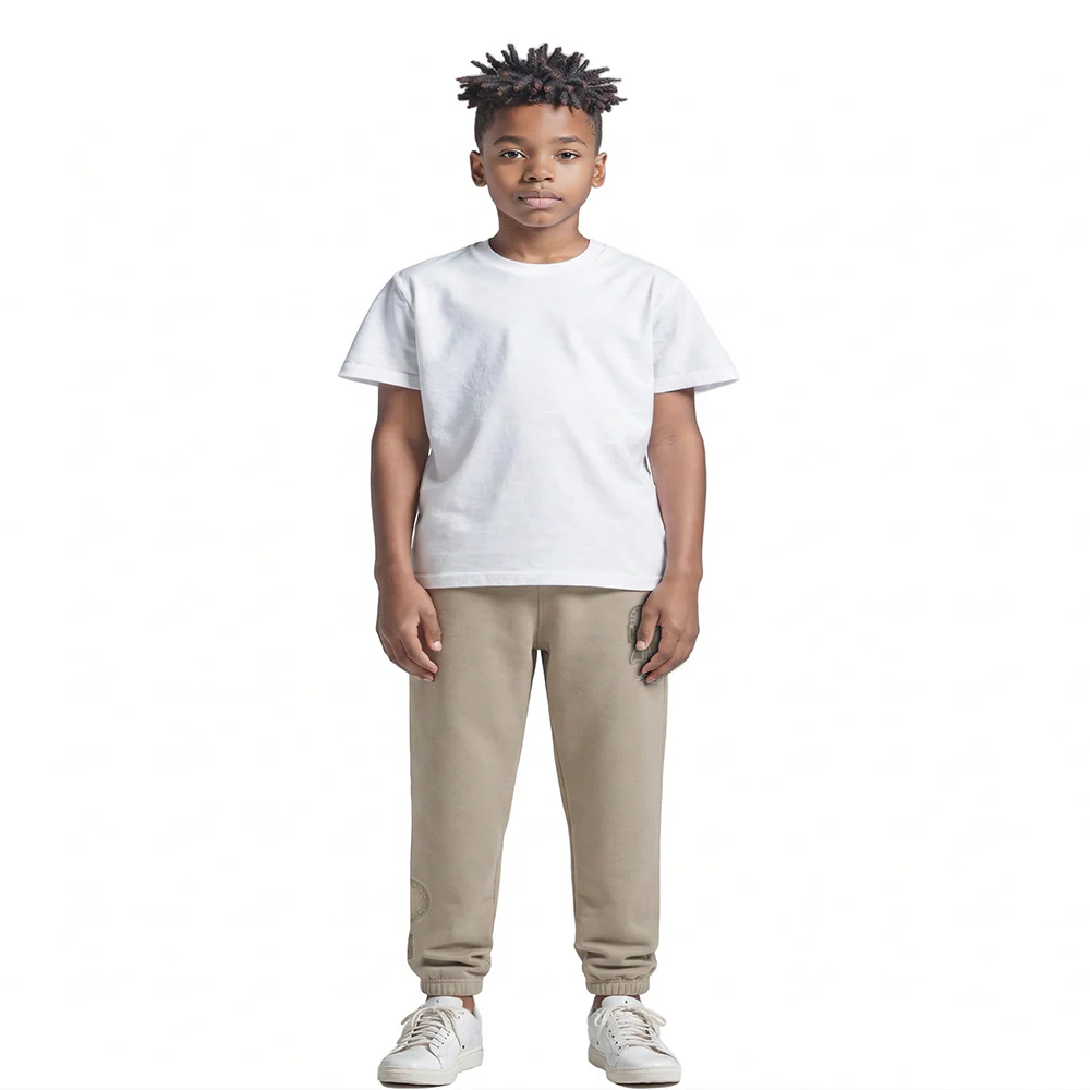 NBA PHILADELPHIA 76ERS NEUTRAL LITTLE BOYS FLC SWEATPANT (TAUPE) - Image 3