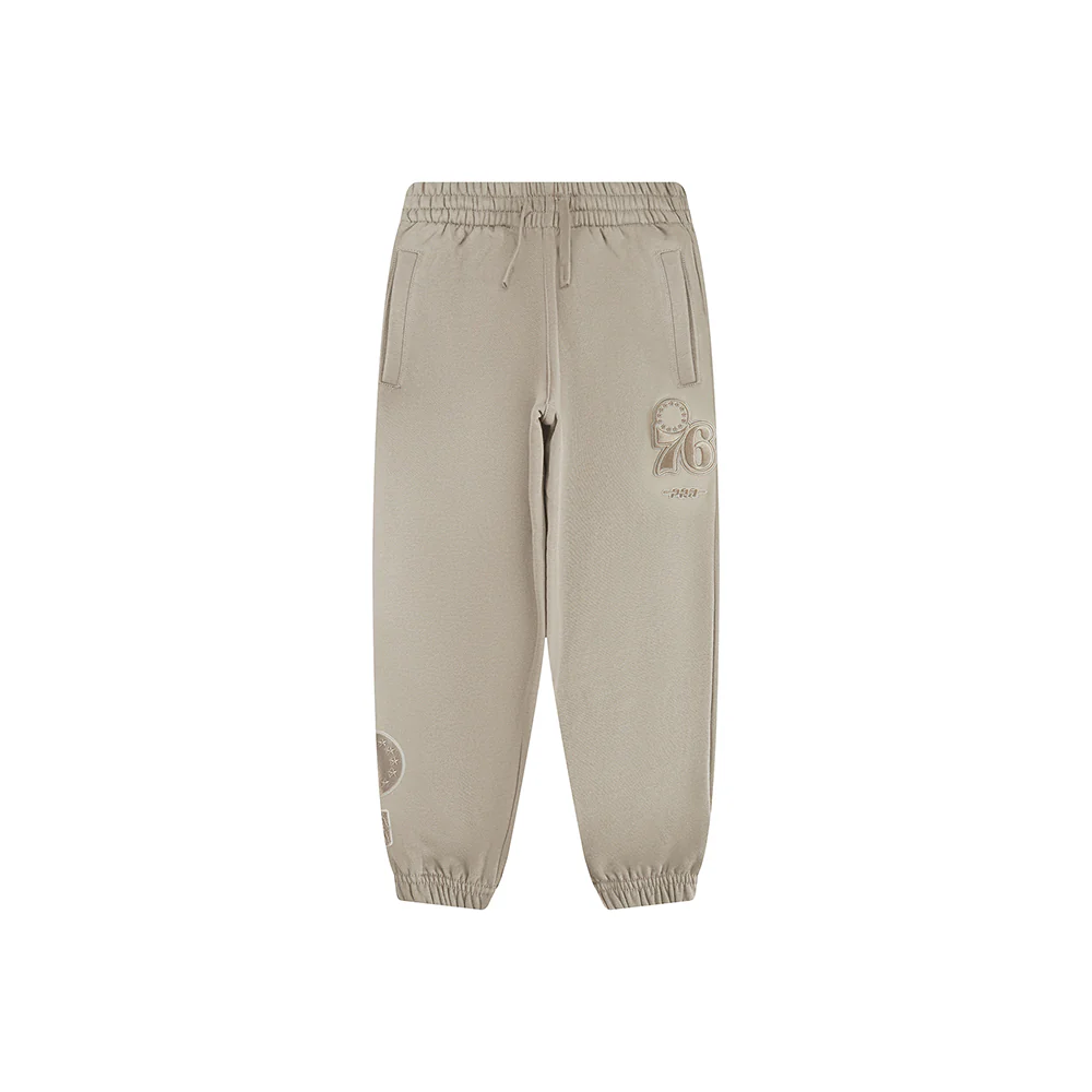 NBA PHILADELPHIA 76ERS NEUTRAL LITTLE BOYS FLC SWEATPANT (TAUPE) - Image 4