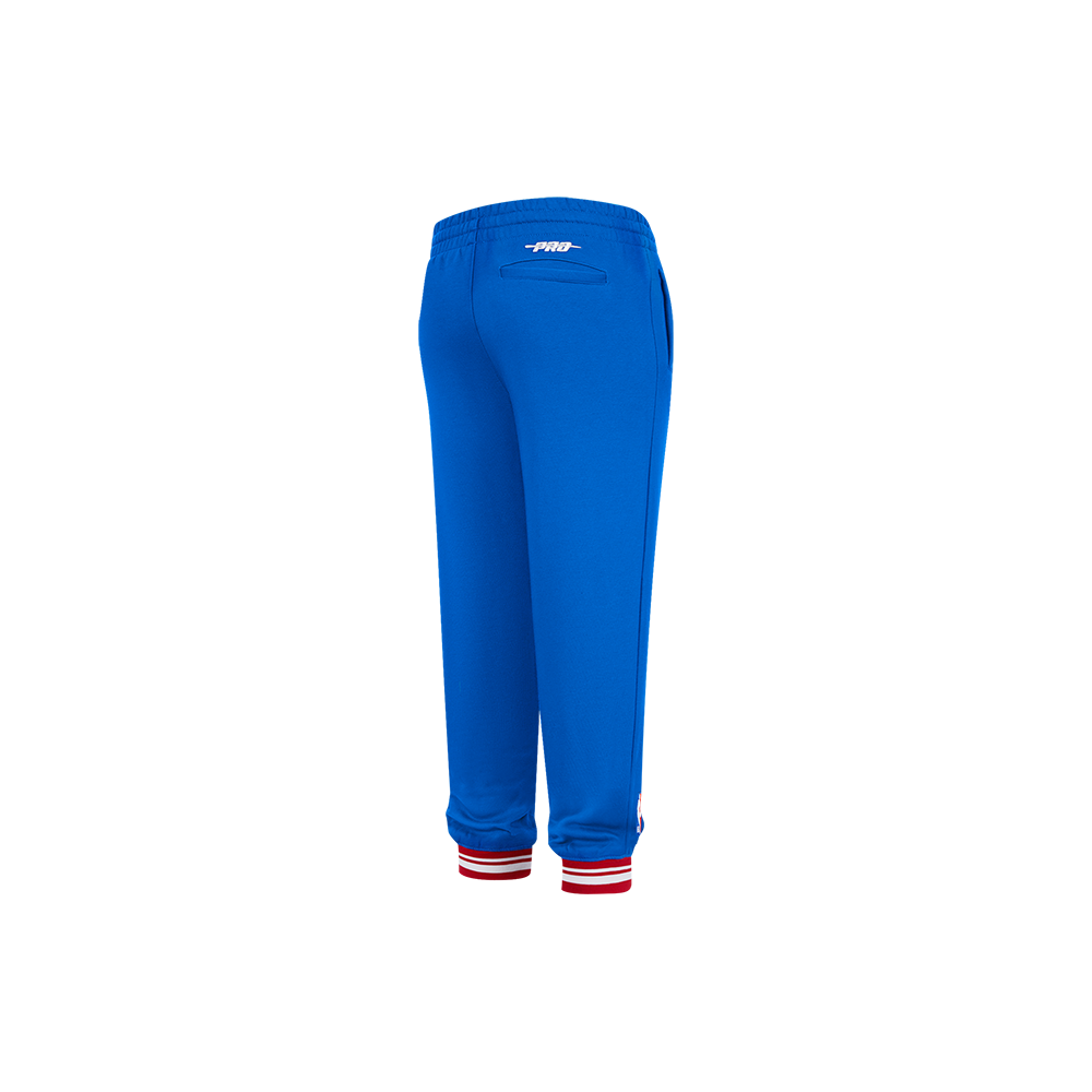 NBA PHILADELPHIA 76ERS RETRO CLASSIC LITTLE BOYS RIB FLEECE SWEATPANT (ROYAL BLUE/RED) - Image 3