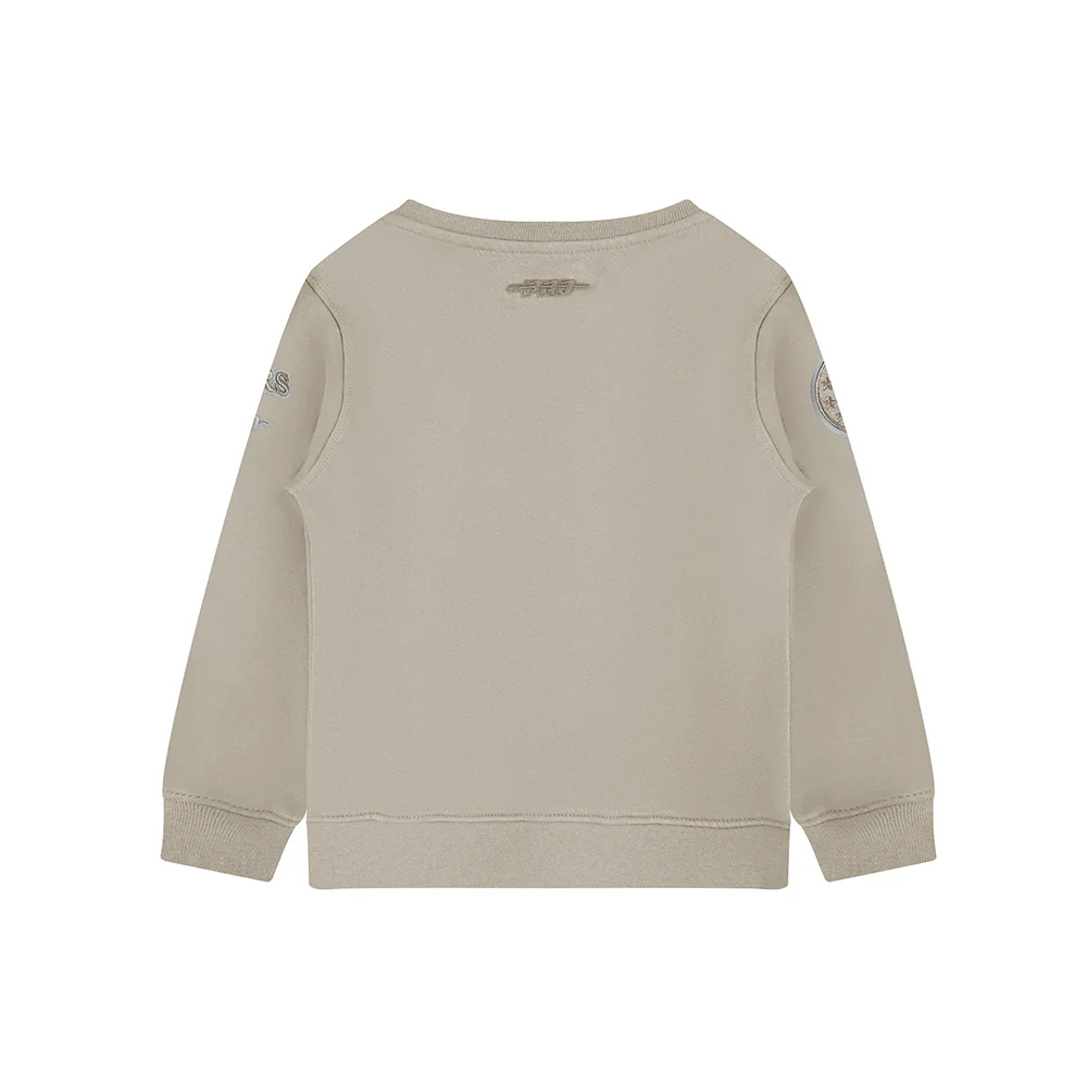 NBA PHILADELPHIA 76ERS NEUTRAL LITTLE BOYS FLEECE CREWNECK (TAUPE) - Image 4
