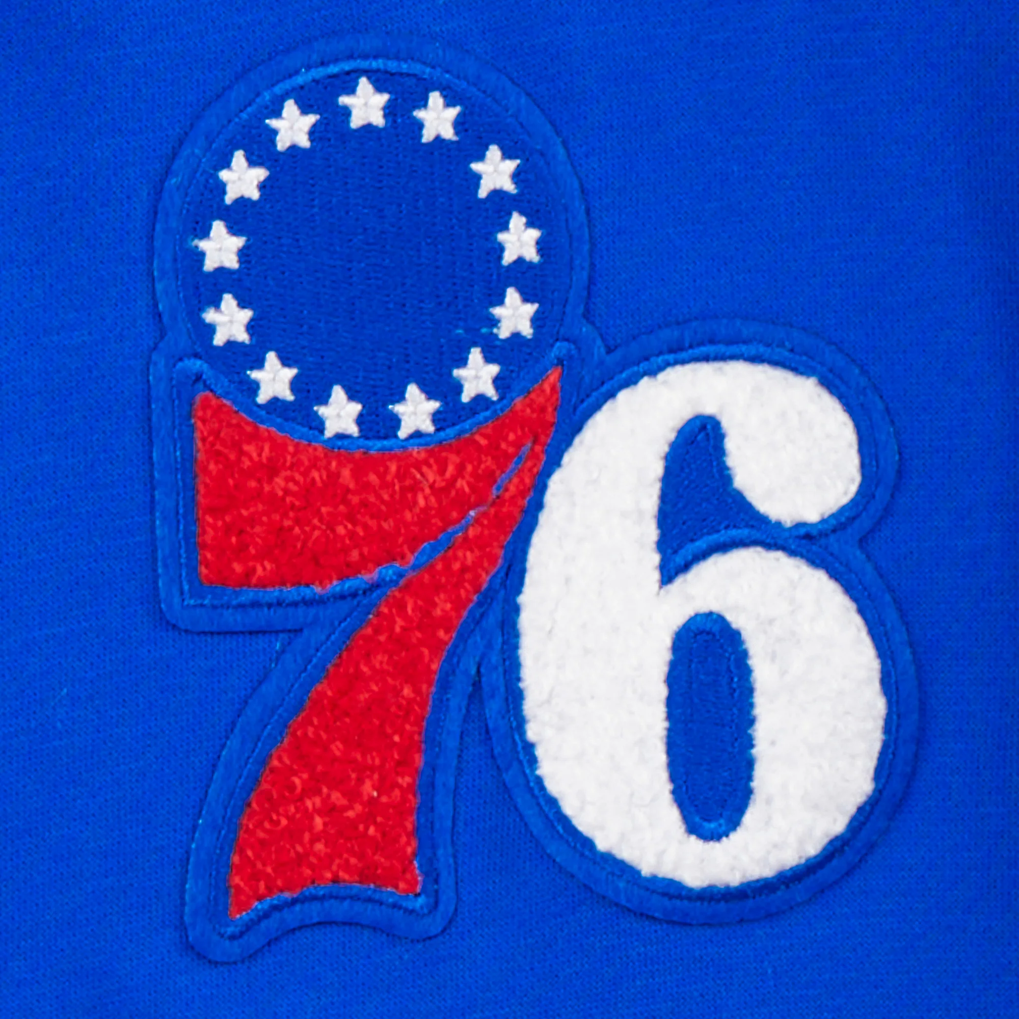 NBA PHILADELPHIA 76ERS RETRO CLASSIC LITTLE BOYS RIB FLEECE PULLOVER HOODIE (ROYAL BLUE/RED) - Image 6