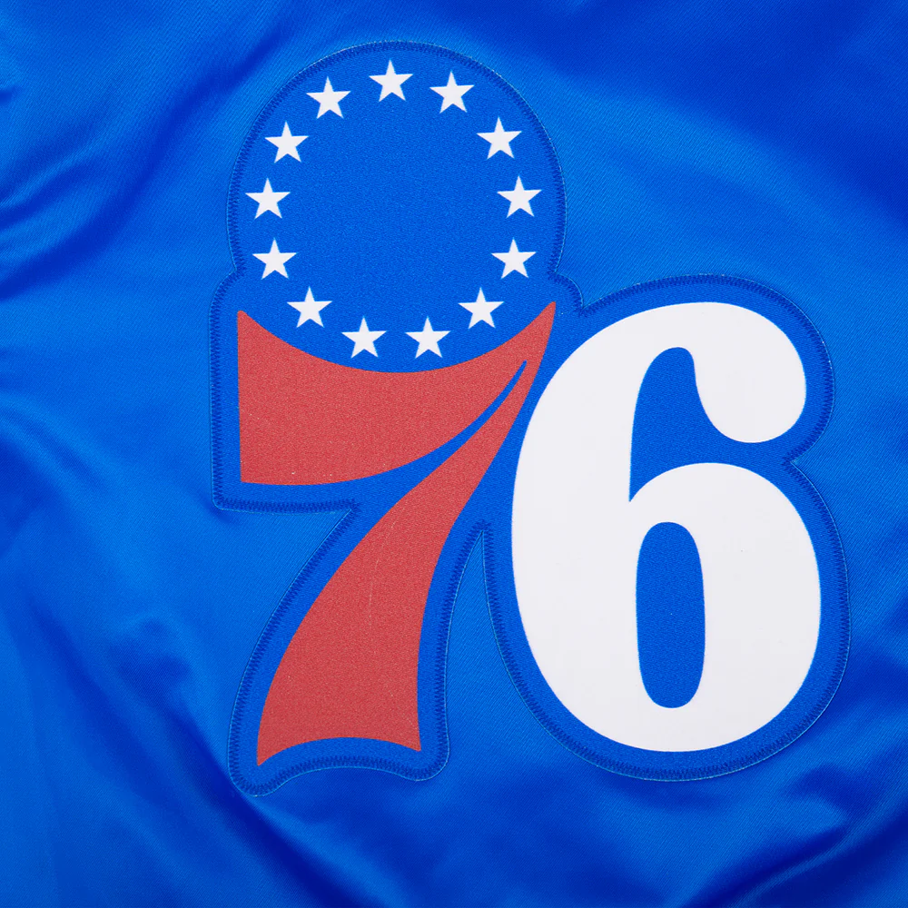 NBA PHILADELPHIA 76ERS CLASSIC LITTLE BOYS SATIN JACKET (ROYAL BLUE) - Image 8