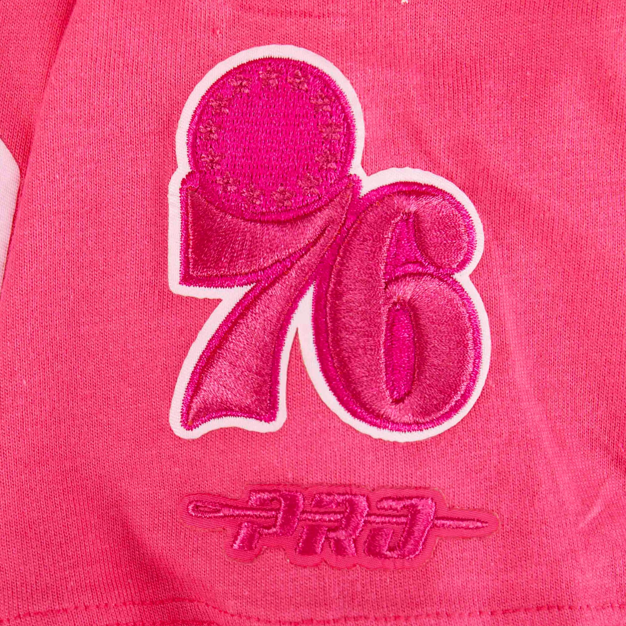 NBA PHILADELPHIA 76ERS TRIPLE PINK LITTLE GIRLS SHORT SLEEVE BOXY TEE (BEETROOT PURPLE) - Image 6