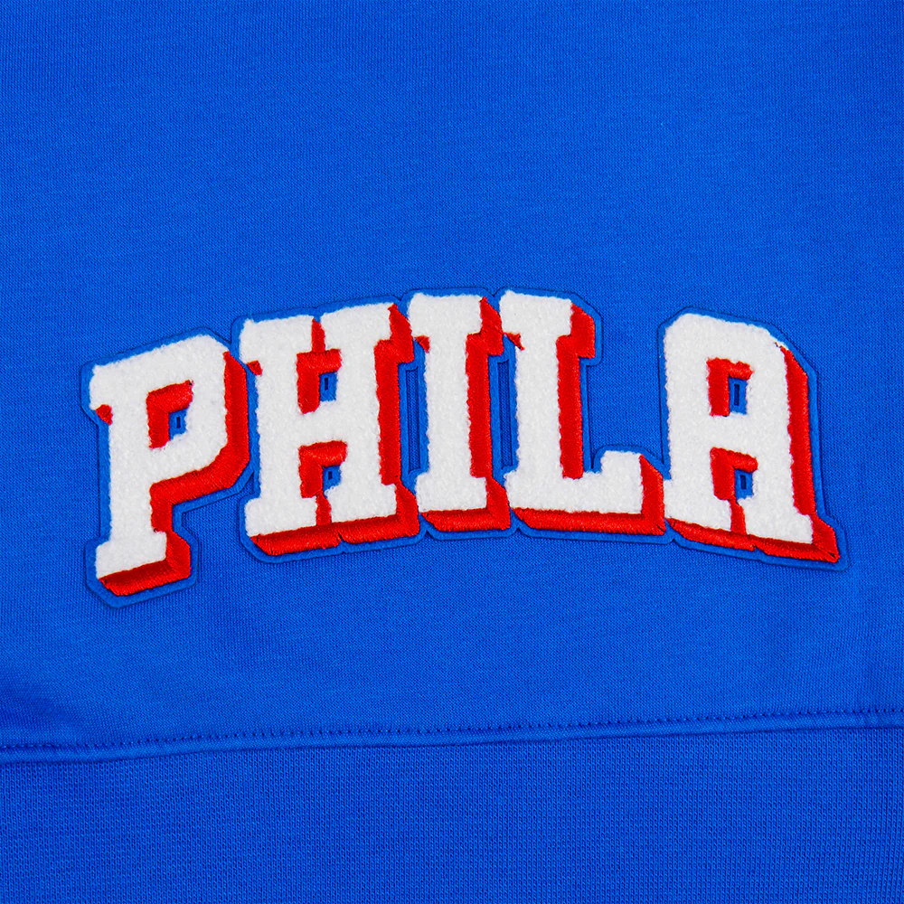 NBA PHILADELPHIA 76ERS CLASSIC LITTLE GIRLS  FLEECE FULL ZIP HOODIE (ROYAL BLUE) - Image 5