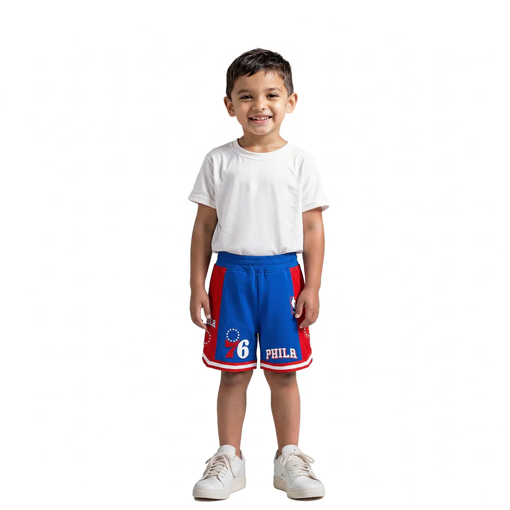 NBA PHILADELPHIA 76ERS CLASSIC TODDLER BOYS FLEECE 2.0 SHORT (ROYAL BLUE/RED) - Image 3