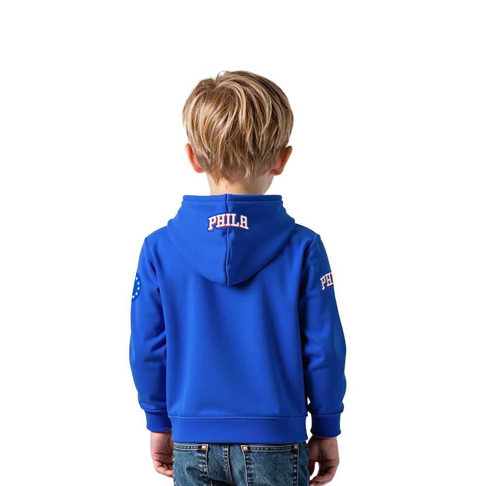 NBA PHILADELPHIA 76ERS CLASSIC TODDLER BOYS FLEECE PULLOVER HOODIE (ROYAL BLUE) - Image 2