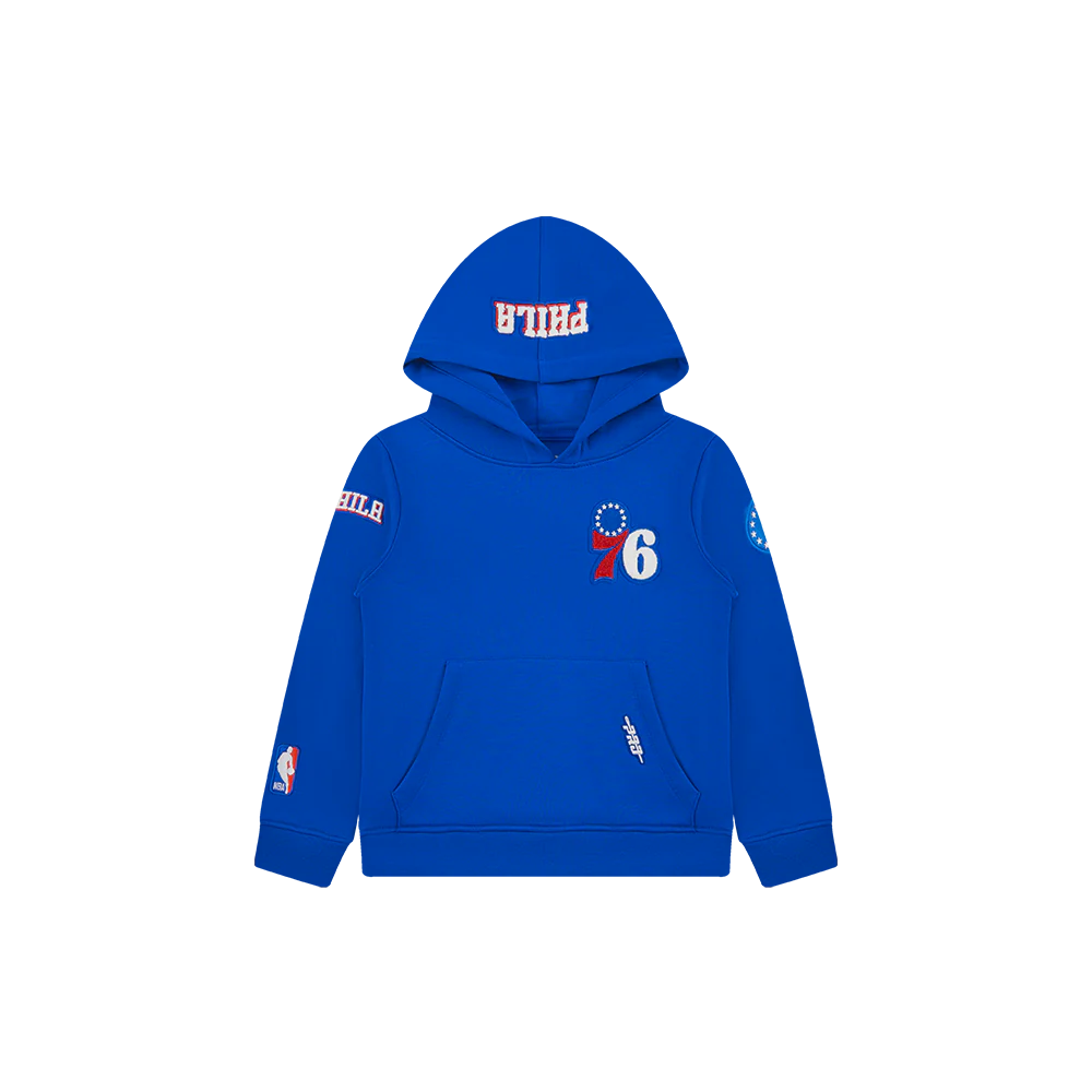 NBA PHILADELPHIA 76ERS CLASSIC TODDLER BOYS FLEECE PULLOVER HOODIE (ROYAL BLUE) - Image 3