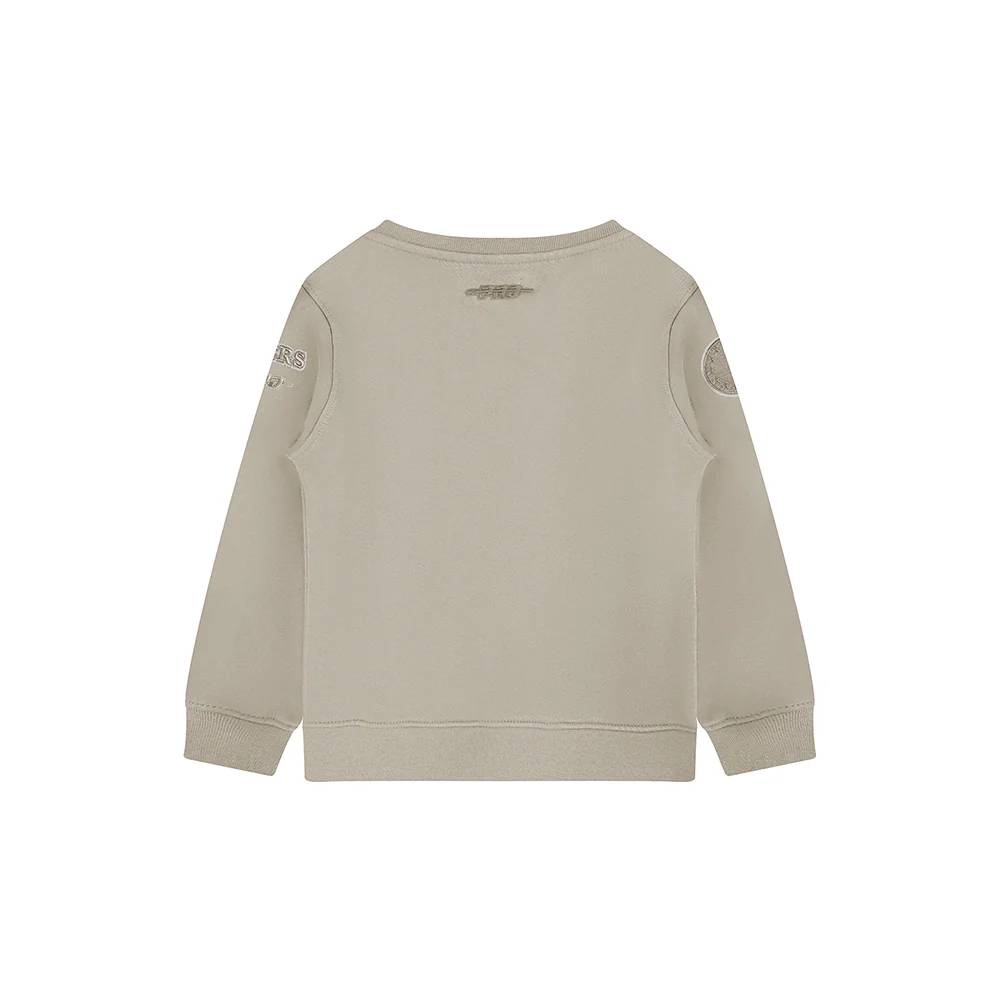 NBA PHILADELPHIA 76ERS NEUTRAL TODDLER BOYS FLEECE CREWNECK (TAUPE) - Image 4