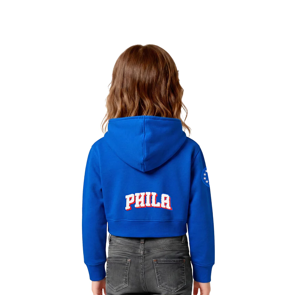 NBA PHILADELPHIA 76ERS CLASSIC TODDLER GIRLS  FLEECE FULL ZIP HOODIE (ROYAL BLUE) - Image 2