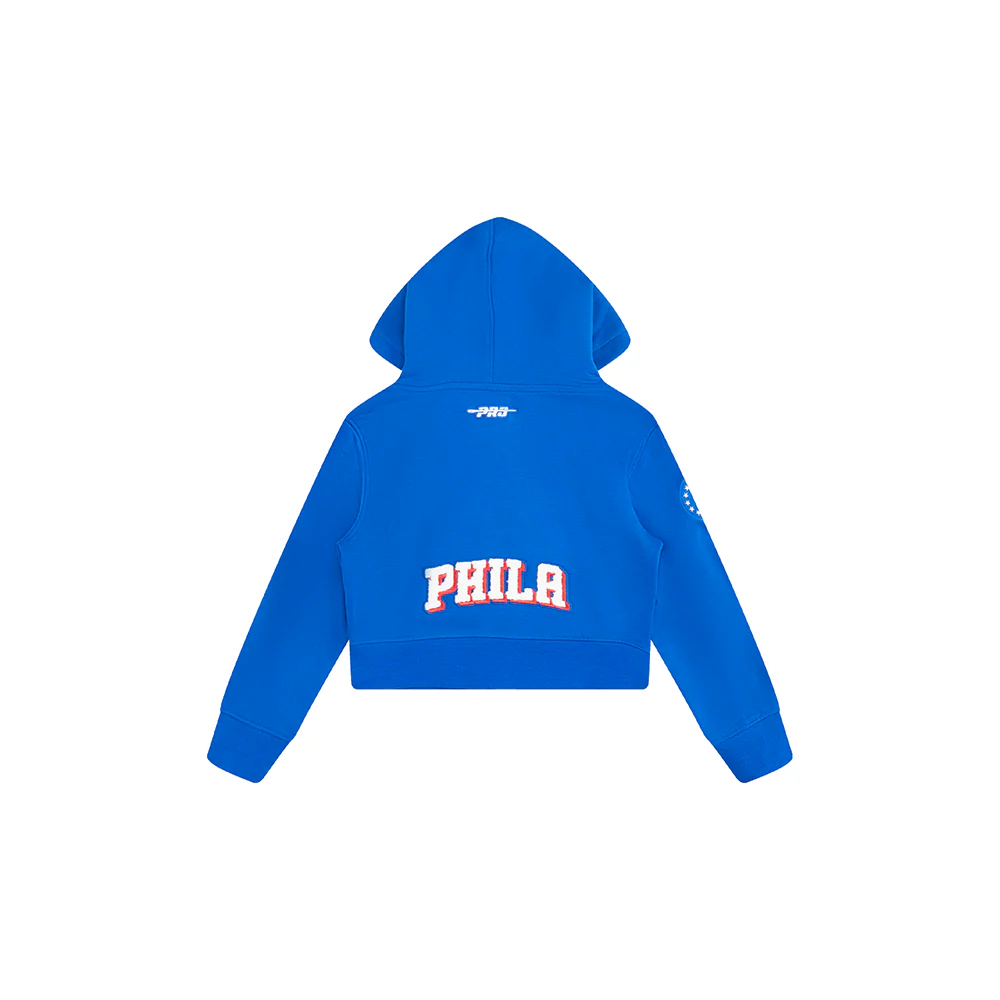 NBA PHILADELPHIA 76ERS CLASSIC TODDLER GIRLS  FLEECE FULL ZIP HOODIE (ROYAL BLUE) - Image 4
