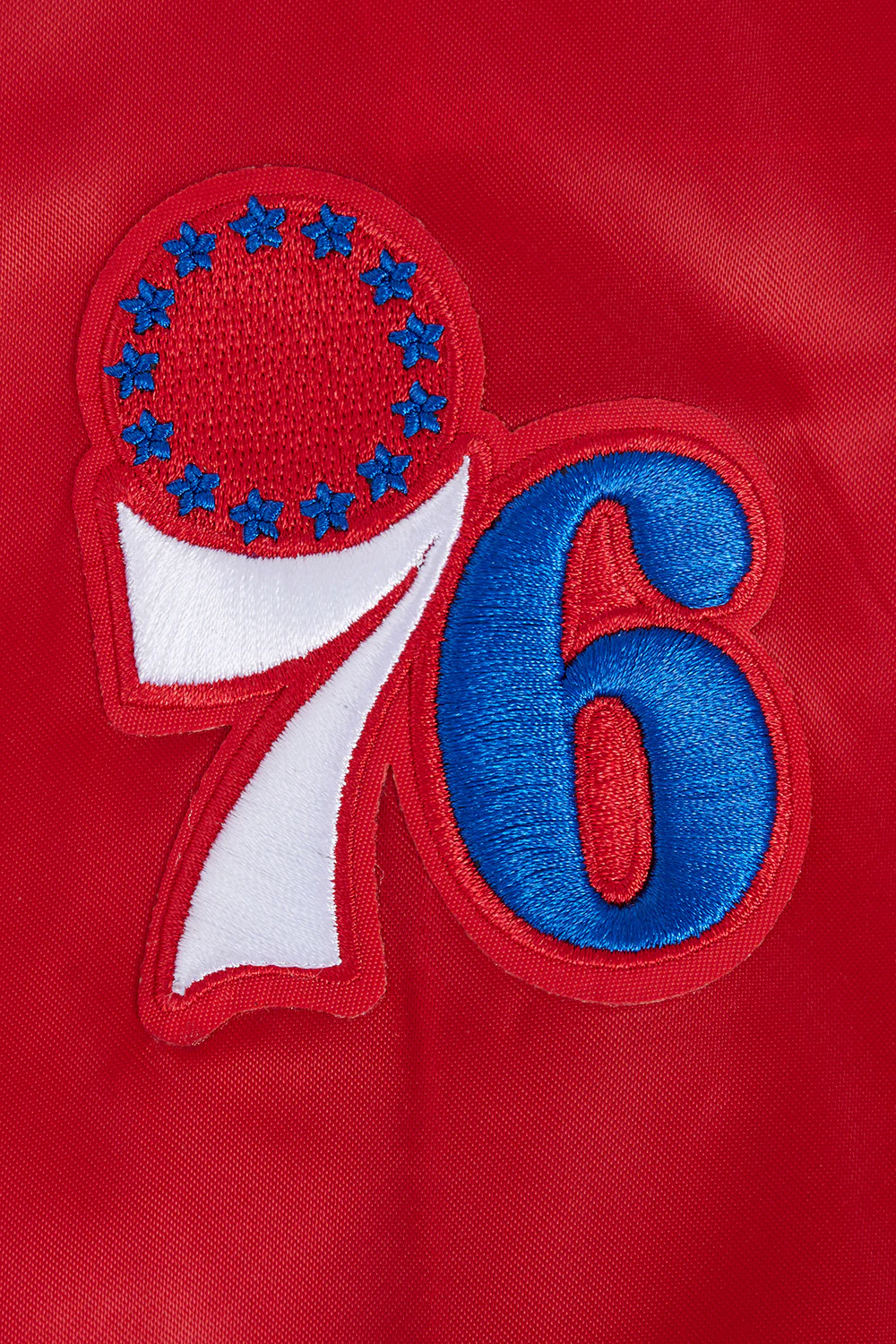 NBA PHILADELPHIA 76ERS CLASSIC WOMEN'S SATIN JACKET (RED) - Image 6