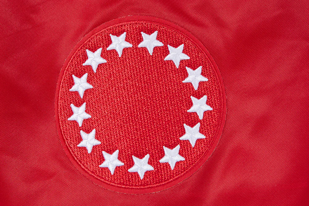 NBA PHILADELPHIA 76ERS CLASSIC WOMEN'S SATIN JACKET (RED) - Image 7