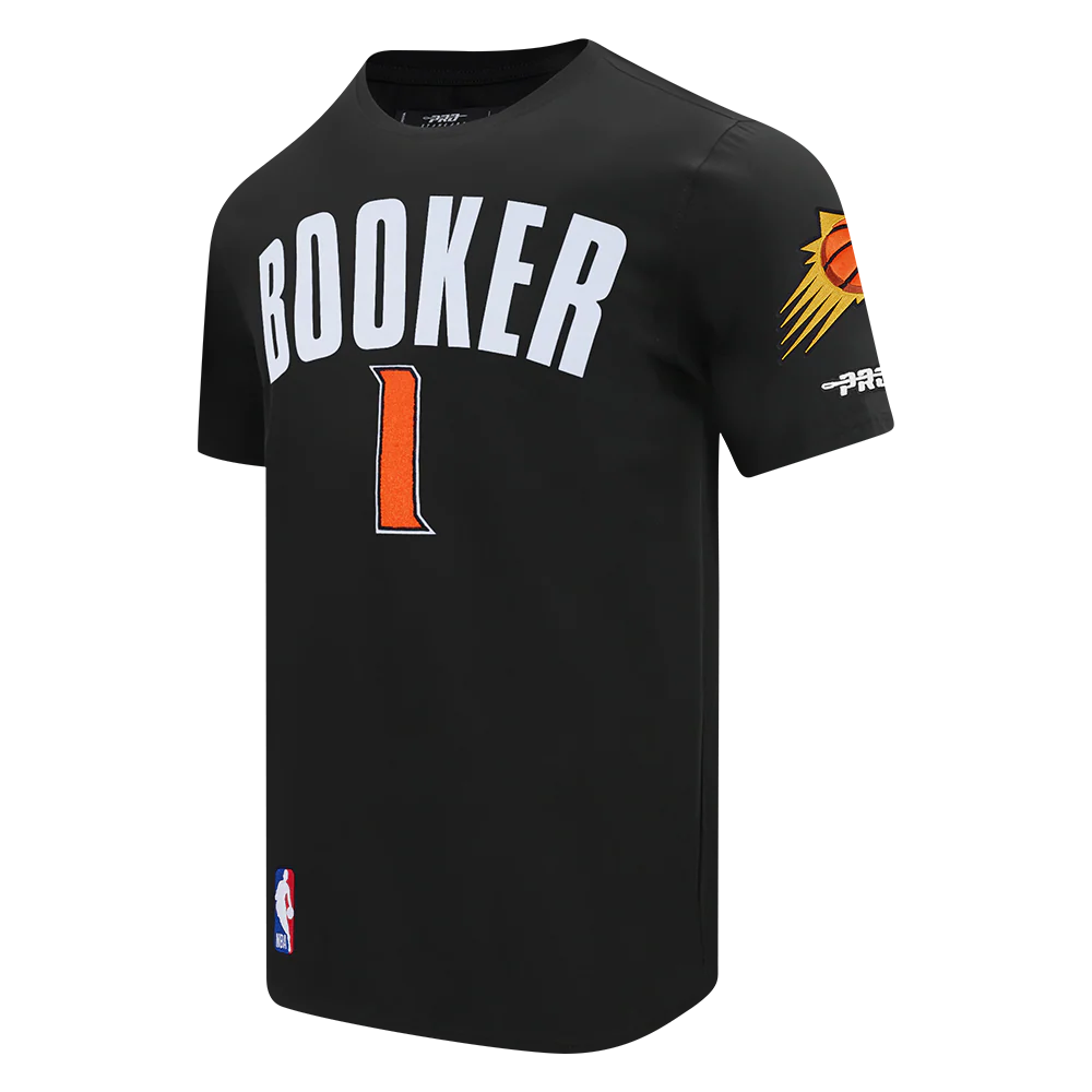 NBA PHOENIX SUNS DEVIN BOOKER #1 CLASSIC PNN MEN'S SJ TEE (BLACK) - Image 2