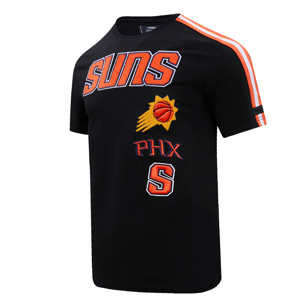 NBA PHOENIX SUNS RETRO CLASSIC MEN'S STRIPED TEE (BLACK/ORANGE) - Image 2