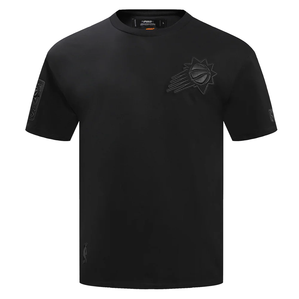 NBA PHOENIX SUNS NEUTRAL COTTON JERSEY DROP SHOULDER TEE (BLACK)