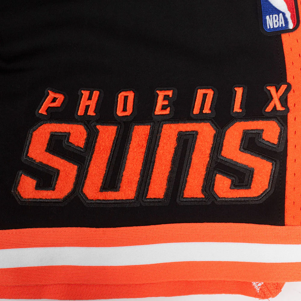 NBA PHOENIX SUNS DEVIN BOOKER #1 CLASSIC MEN'S DOUBLE KNIT 2.0 SHORT (BLACK/ORANGE/WHITE) - Image 5