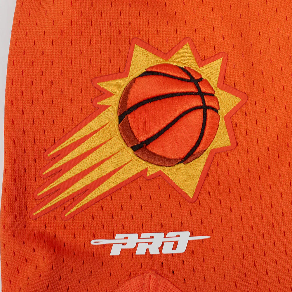 NBA PHOENIX SUNS DEVIN BOOKER #1 CLASSIC MEN'S DOUBLE KNIT 2.0 SHORT (BLACK/ORANGE/WHITE) - Image 8