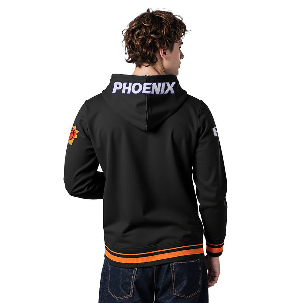 NBA PHOENIX SUNS CITY EDITION 25-26 MEN'S RIB FLC PO HOODIE (BLACK/ORANGE) - Image 2