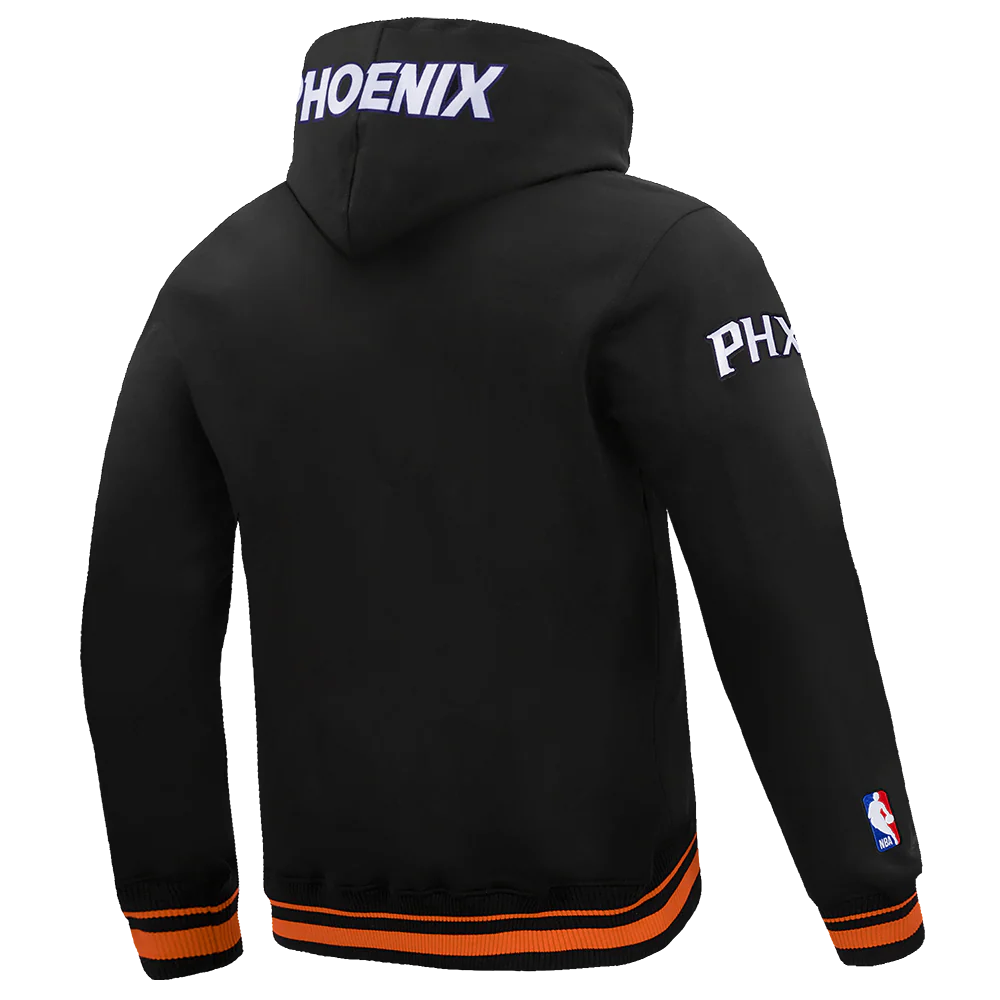 NBA PHOENIX SUNS CITY EDITION 25-26 MEN'S RIB FLC PO HOODIE (BLACK/ORANGE) - Image 4