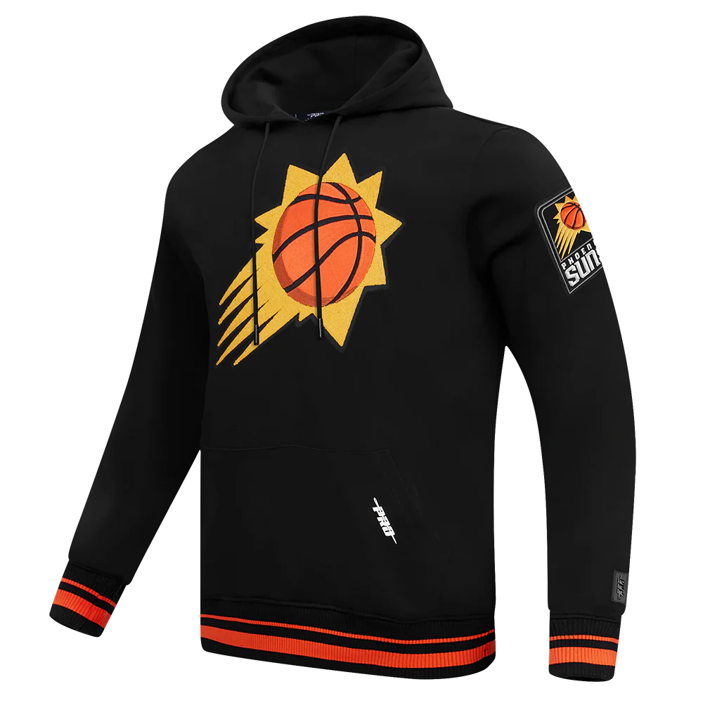 NBA PHOENIX SUNS RETRO CLASSIC MEN'S PO HOODIE (BLACK/ORANGE) - Image 2