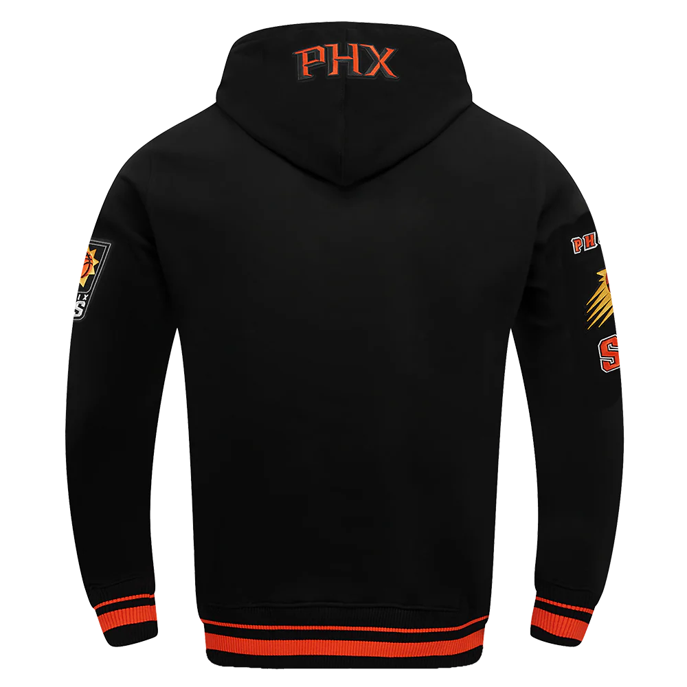 NBA PHOENIX SUNS RETRO CLASSIC MEN'S PO HOODIE (BLACK/ORANGE) - Image 3