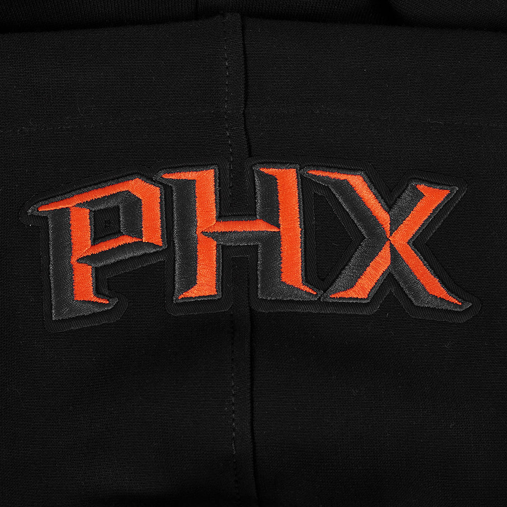NBA PHOENIX SUNS RETRO CLASSIC MEN'S PO HOODIE (BLACK/ORANGE) - Image 7