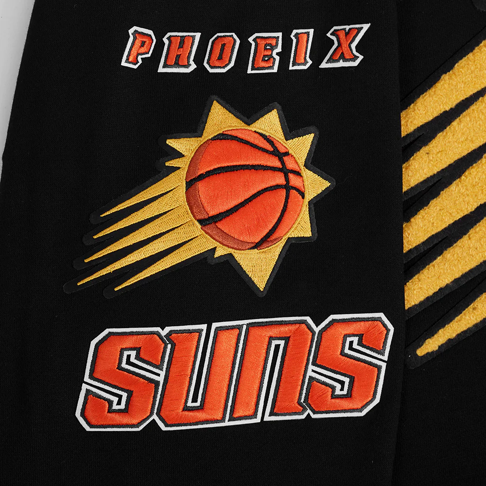 NBA PHOENIX SUNS RETRO CLASSIC MEN'S PO HOODIE (BLACK/ORANGE) - Image 8